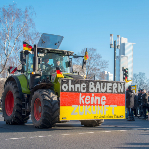 Bauern-Streik in Frankfurt