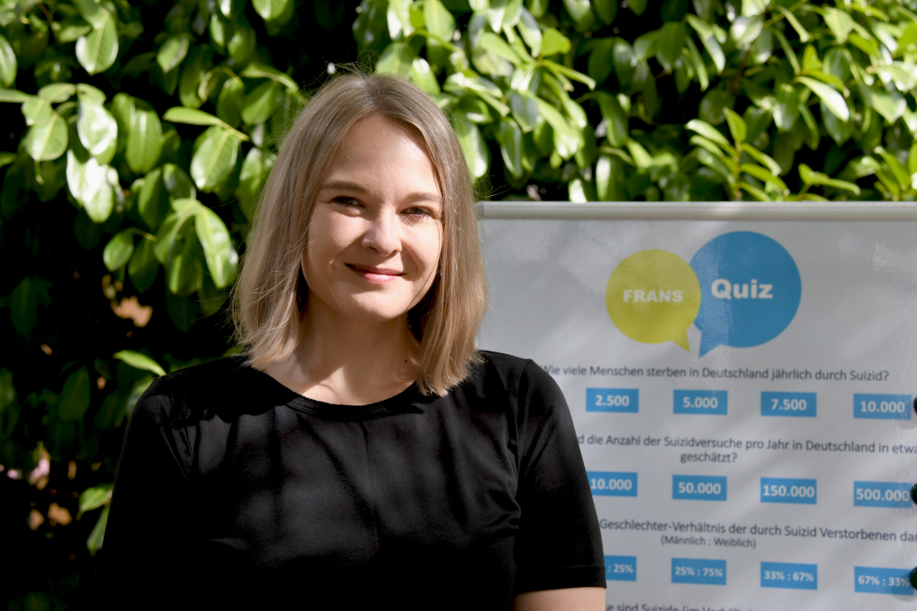 Foto: Psychologin Inga Beig ist Koordinatorin des Frankfurter Netzwerks für Suizidprävention (FRANS). © Gesundheitsamt Frankfurt/Christina Benfer Foto: Psychologin Inga Beig ist Koordinatorin des Frankfurter Netzwerks für Suizidprävention (FRANS). © Gesundheitsamt Frankfurt/Christina Benfer