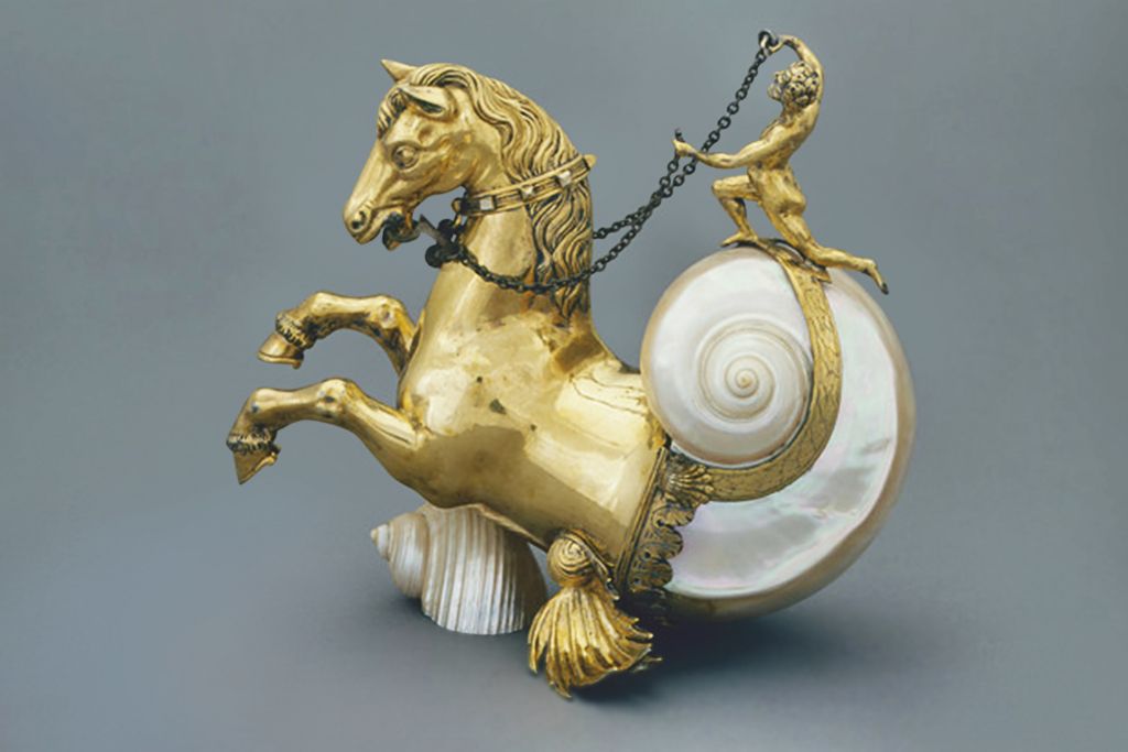 Foto: Hippocamp als Trinkgefäß, Silber vergoldet um 1590–1600 © Los Angeles County Museum of Art
