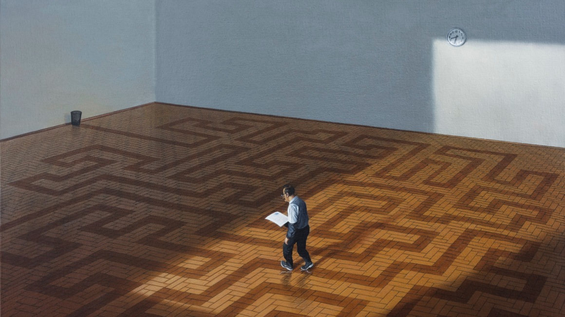 Auch Künstler wie Gerhard Haderer werden ausgestellt. Hier mit: „Der Amtsweg“.; Foto: Gerhard Haderer