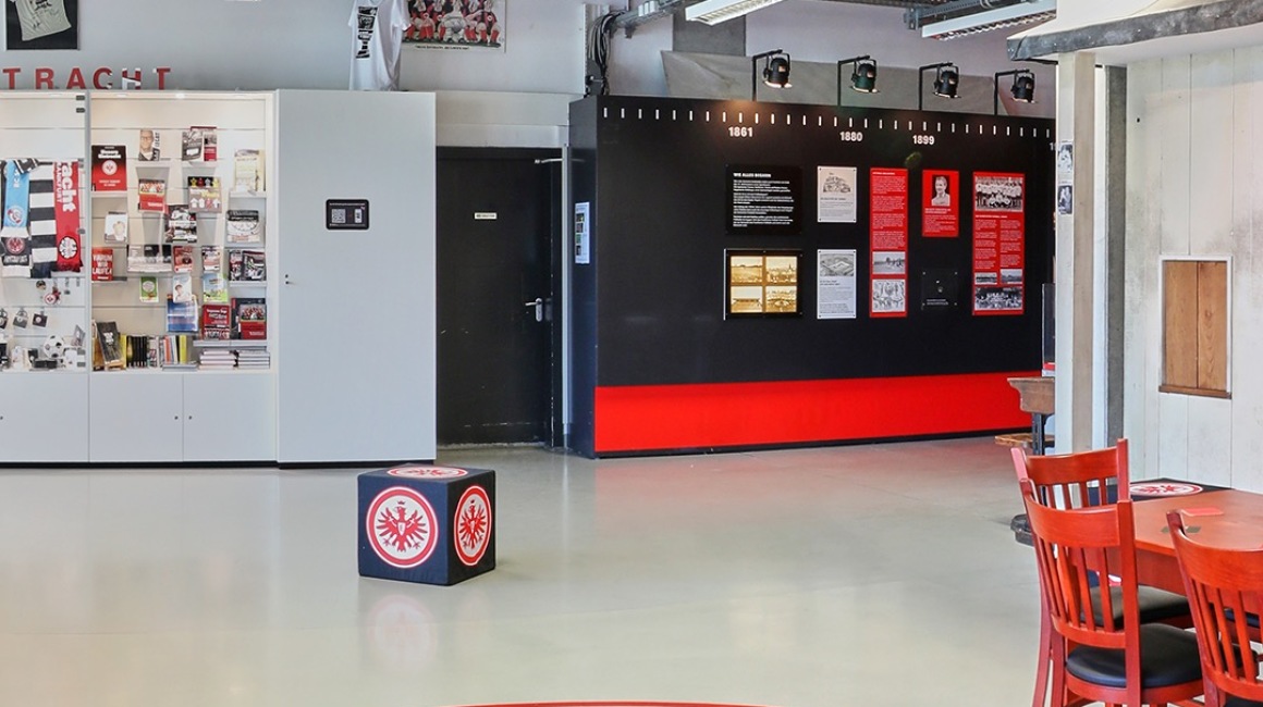 Im Museum wird auch der nationalistisch geprägte Teil der Vereinsgeschichte aufgearbeitet.; Foto: Eintracht Frankfurt Museum GmbH